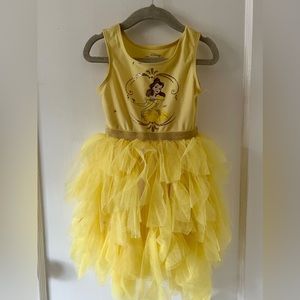 Toddler Girls' Disney Princess Belle Sleeveless Tutu Dress - Yellow
